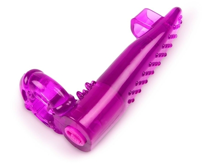 Фиолетовая рельефная насадка на член - фото, цены