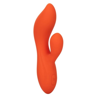 Оранжевый вибратор-кролик Liquid Silicone Dual Teaser - фото, цены
