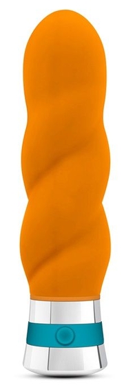 Оранжевый вибромассажер Vibrance - 15,2 см. - фото, цены