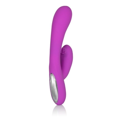 Фиолетовый перезаряжаемый вибромассажер Embrace Massaging G-Tickler - фото, цены