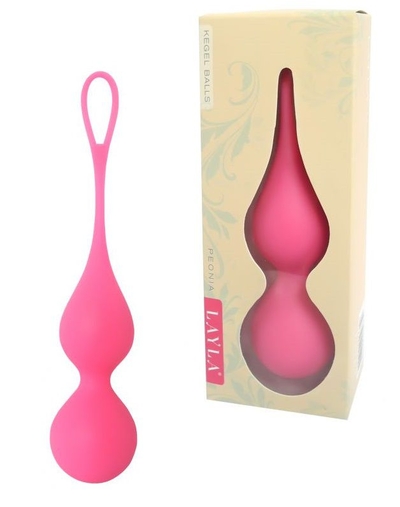 Матовые розовые вагинальные шарики Кегеля Layla Peonia - фото, цены