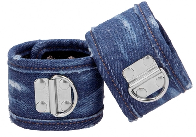 Синие джинсовые наручники Roughend Denim Style - фото, цены