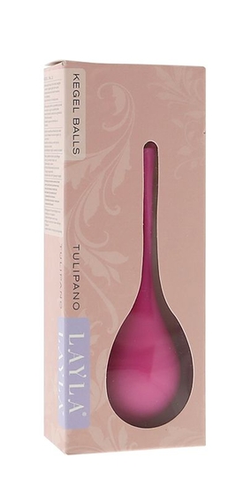 Матовый розовый вагинальный шарик Кегеля Layla Tulipano - фото, цены