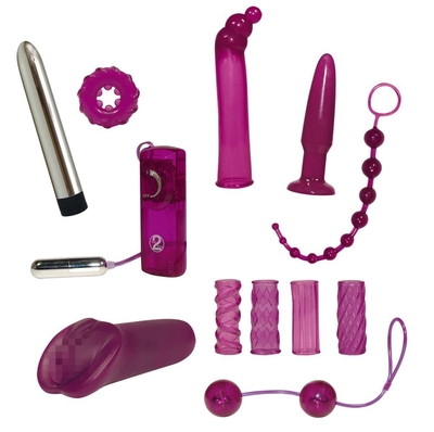 Фиолетовый эротический набор из 12 предметов Surprise Surprise Lovetoyset - фото, цены
