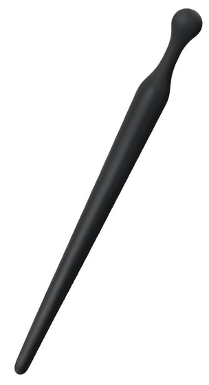 Черный силиконовый уретральный плаг - 10 см. - фото, цены