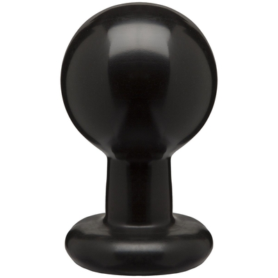 Круглая черная анальная пробка Classic Round Butt Plugs Large - 12,1 см. - фото, цены