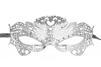 Серебристая металлическая маска Butterfly Masquerade Mask - фото, цены