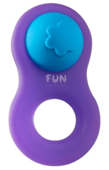 Фиолетовое эрекционное кольцо 8ight со съёмным стимулятором клитора - фото, цены
