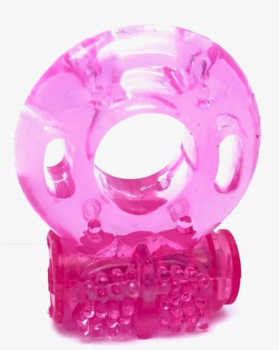 Розовое эрекционное кольцо Vander с вибрацией - фото, цены