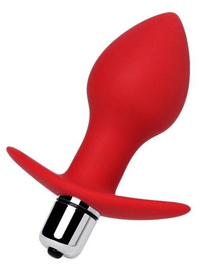 Красная анальная вибровтулка Glam - 9,7 см. - фото, цены
