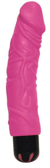 Многоскоростной розовый вибратор-реалистик Pure Stud Pink - 20,3 см. - фото, цены