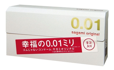 Супер тонкие презервативы Sagami Original 0.01 - 5 шт. - фото, цены