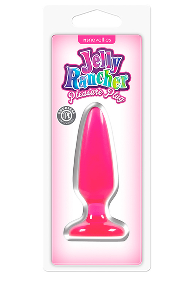 Малая розовая анальная пробка Jelly Rancher Pleasure Plug Small - 10,2 см. - фото, цены