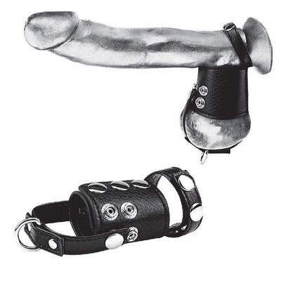 Кольцо на член и мошонку Cock Ring With 2 Ball Stretcher And Optional Weight Ring - фото, цены