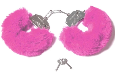 Шикарные наручники с пушистым розовым мехом - фото, цены