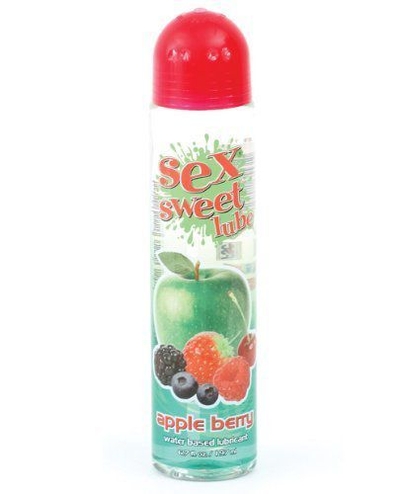 Вкусовой лубрикант с ароматом яблока и ягод Sex Sweet Lube - 197 мл. - фото, цены