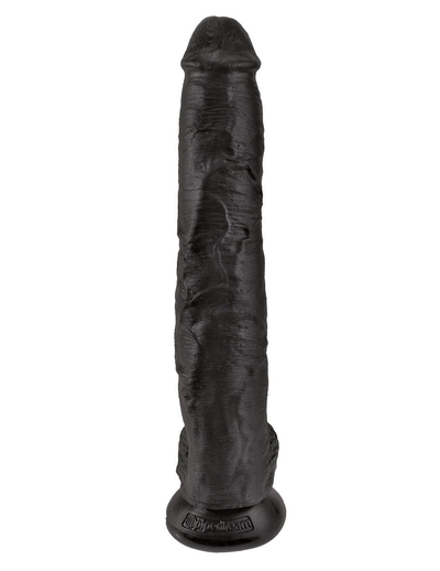 Чёрный фаллоимитатор-гигант 14 Cock with Balls - 37,5 см. - фото, цены