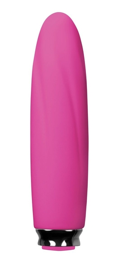Перезаряжаемый розовый вибромассажер Luxe Compact Vibe Electra - 10,8 см. - фото, цены