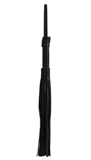Чёрная кожаная плеть с 26 хвостами - 53 см. - фото, цены