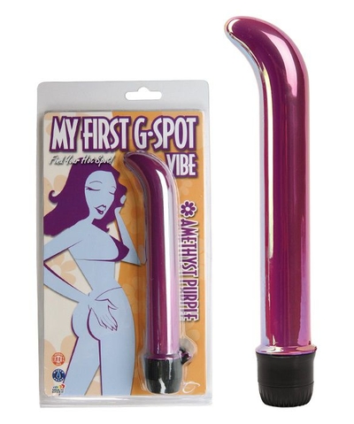 Фиолетовый вибратор для точки G My First G-Spot Vibe - 19 см. - фото, цены