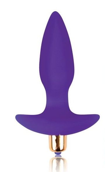 Фиолетовая коническая анальная пробка Sweet Toys - 10,5 см. - фото, цены