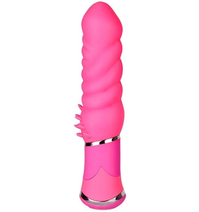 Розовый анальный вибратор с шипиками Bootyful Twisted Tickler Vibe Pink - фото, цены