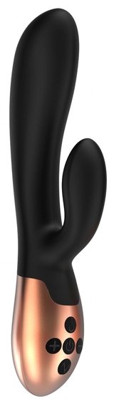 Черный вибратор Exquisite с подогревом - 20,5 см. - фото, цены