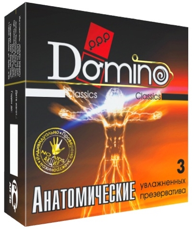 Презервативы анатомической формы Domino Анатомические - 3 шт. - фото, цены