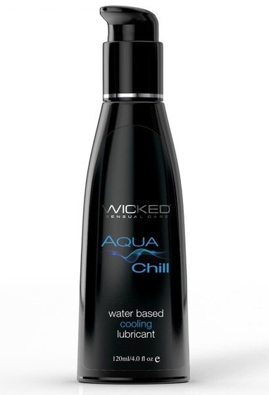 Охлаждающий лубрикант на водной основе Wicked Aqua Chill - 120 мл. - фото, цены