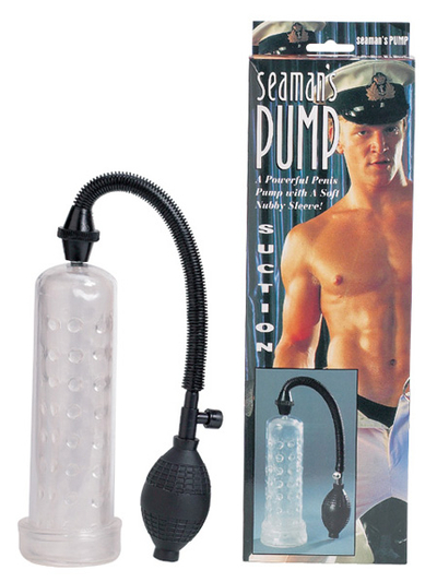 Прозрачный вакуумный массажер-помпа Seaman с силиконовой вставкой - фото, цены