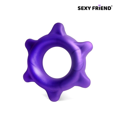 Фиолетовое эрекционное кольцо с шипиками - фото, цены