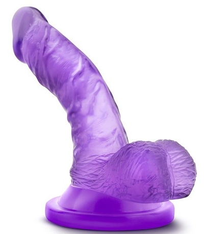 Фиолетовый фаллоимитатор на присоске Naturally Yours 4inch Mini - 12 см. - фото, цены
