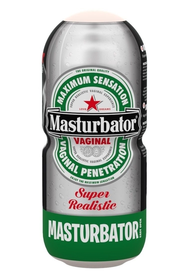 Стилизованный под пивную банку мастурбатор-вагина Vagina Beer Masturbator - фото, цены