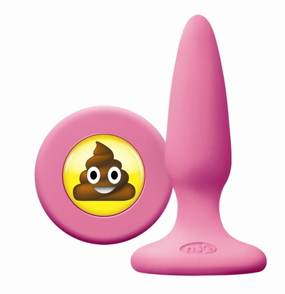 Розовая силиконовая пробка Emoji Sht - 8,6 см. - фото, цены