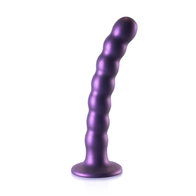 Фиолетовый фаллоимитатор Beaded G-Spot - 17 см. - фото, цены