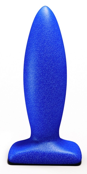 Синий анальный стимулятор Streamline Plug - 10 см. - фото, цены