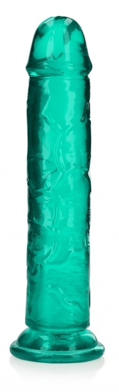 Зеленый фаллоимитатор Crystal Clear на присоске - 25 см. - фото, цены