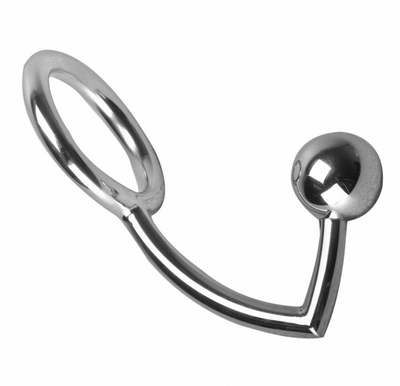 Металлическое эрекционное кольцо с анальным стимулятором The Manus Intrude - фото, цены