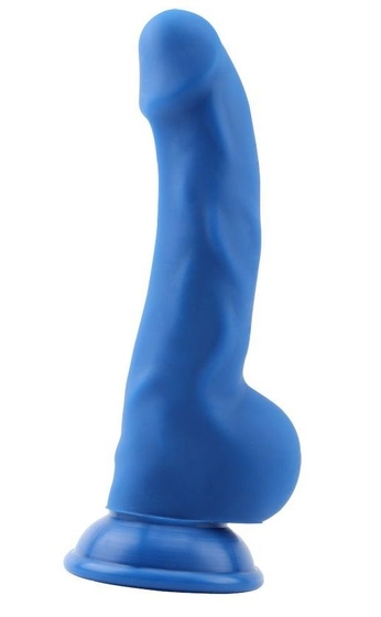 Синий фаллоимитатор Carl.L - 21,8 см. - фото, цены