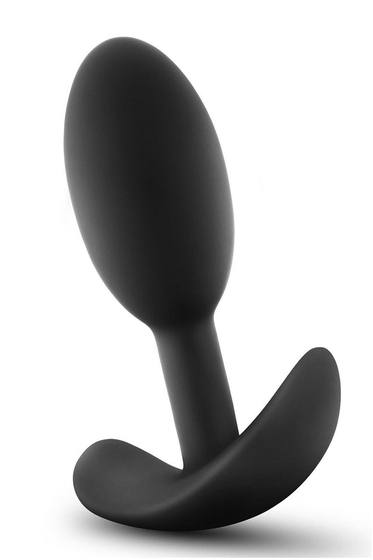 Черный анальный стимулятор Vibra Slim Plug Small - 8,8 см. - фото, цены