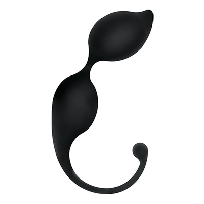 Чёрные вагинальные шарики Trigger Silicone Blacky - фото, цены
