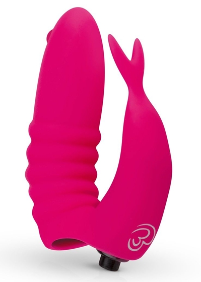 Ярко-розовая вибронасадка на палец Finger Vibrator - фото, цены