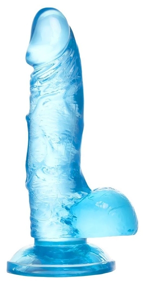 Голубой реалистичный фаллоимитатор Indy - 15,8 см. - фото, цены