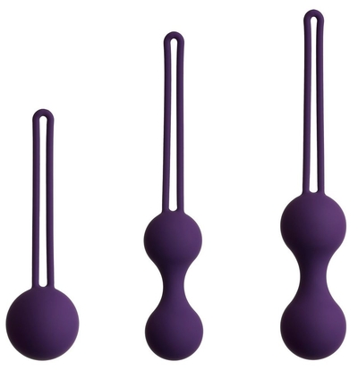 Набор из 3 фиолетовых вагинальных шариков Kegel Training Set - фото, цены