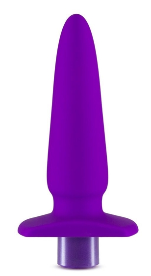 Фиолетовый анальный вибромассажер B5 - 13,97 см. - фото, цены