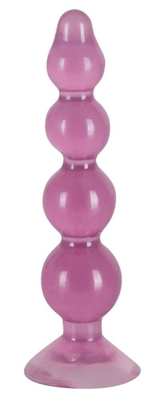 Фиолетовый анальный стимулятор-ёлочка Anal Beads - 13 см. - фото, цены