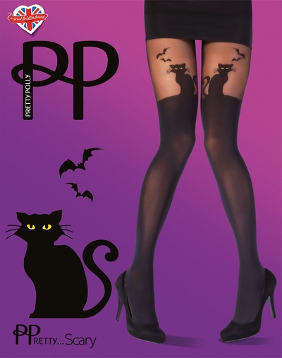 Колготки с имитацией чулок Halloween Cat Tights - фото, цены