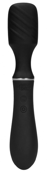 Черный универсальный вибратор с электростимуляцией Electro Vibrating Wand - фото, цены