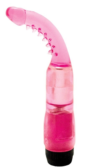 Розовый вибромассажер-стимулятор G-spot - 19 см. - фото, цены