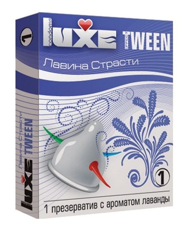 Презерватив Luxe Tween Лавина страсти с ароматом лаванды - 1 шт. - фото, цены